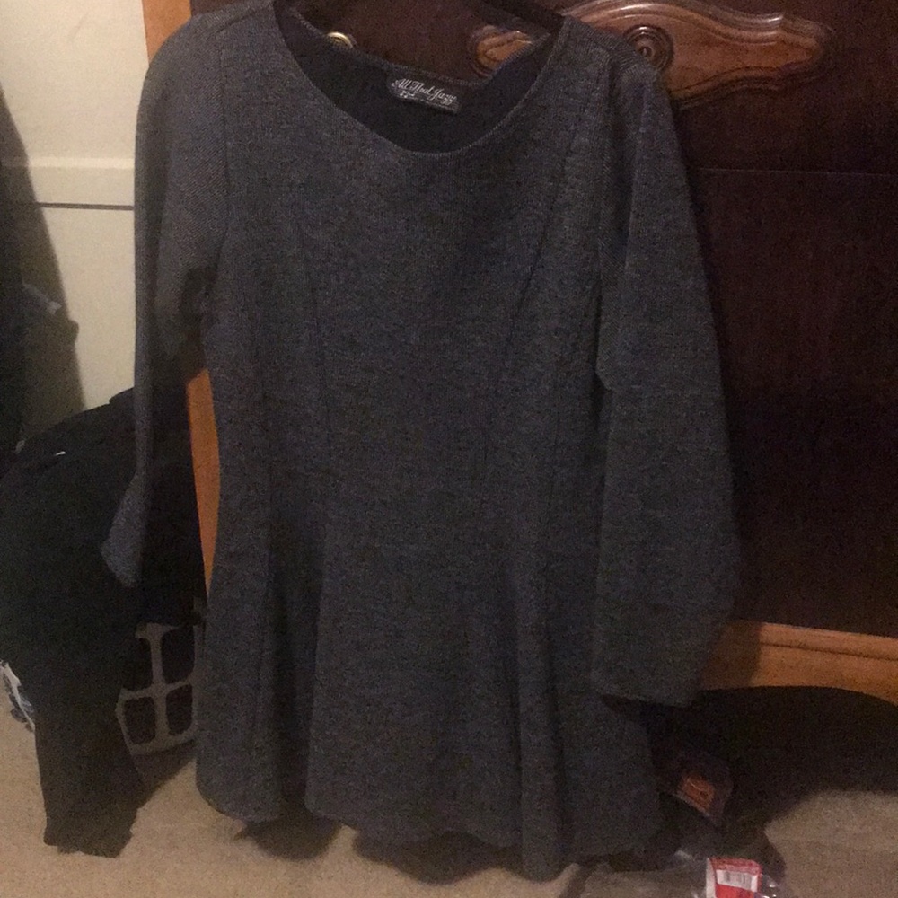 Grey peplum top